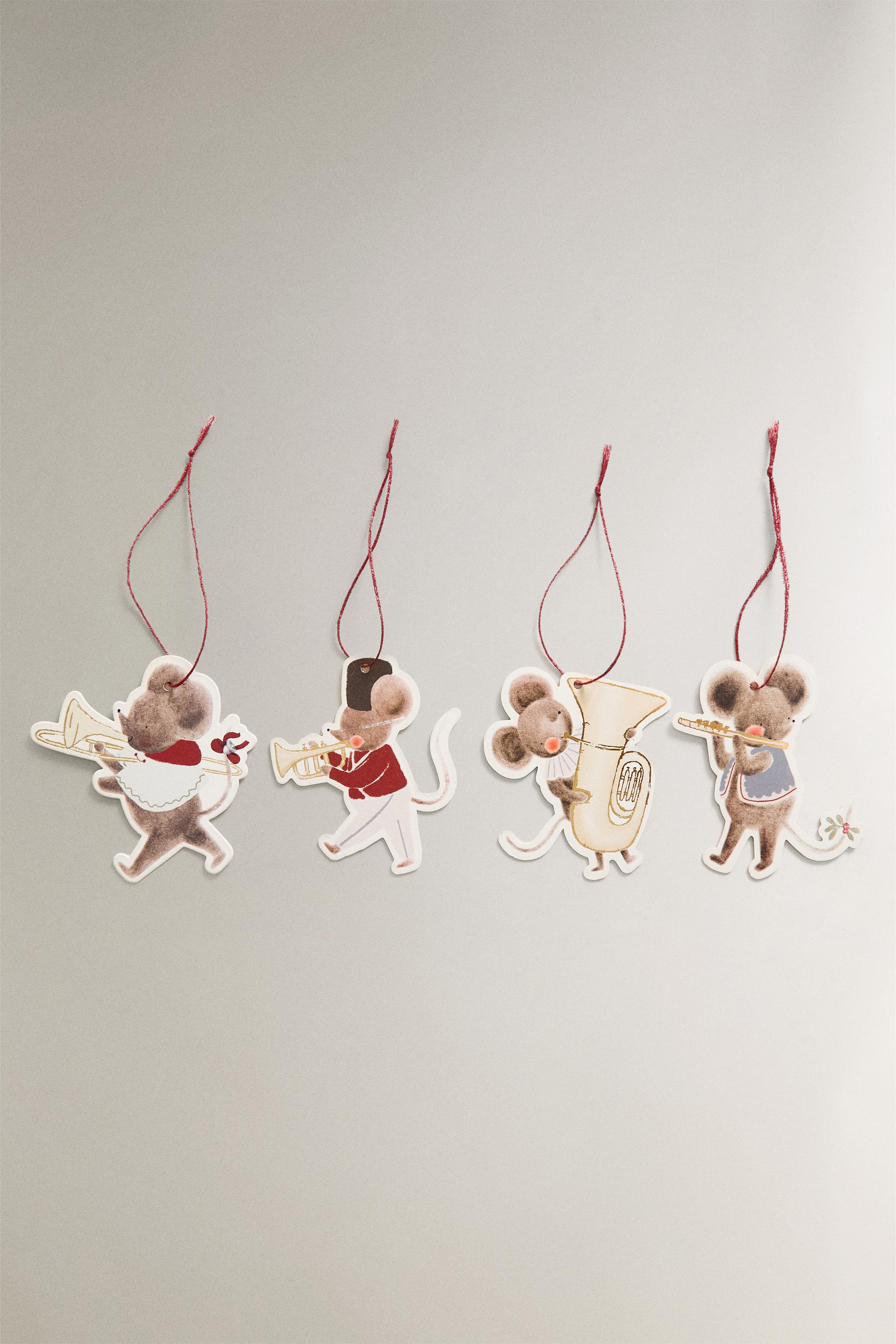 SET OF CHRISTMAS MICE GIFT TAGS (SET OF 12)